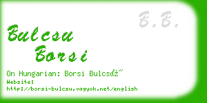 bulcsu borsi business card